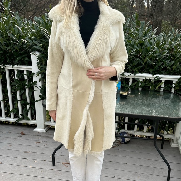 Theory shearling coat - Picture 5 of 14